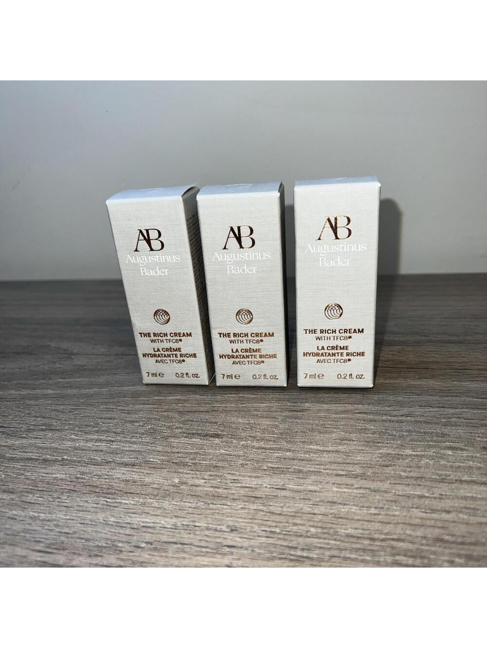 3 x Augustinus Bader THE RICH CREAM with TFC8 0.2 fl. oz Or 7 ml